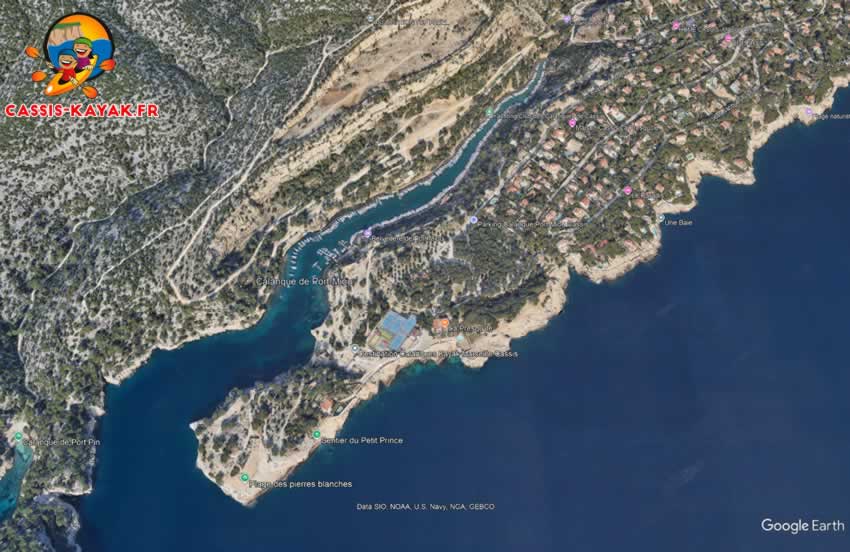 Calanque de port miou en kayak